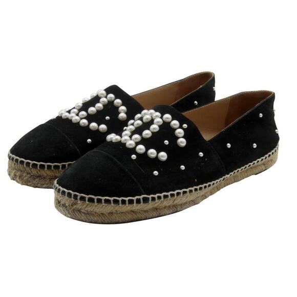 Chanel Espadrille 37 Double Stacked Mother Of Pearl Flats CC-S0207P-C020 - Picture 4 of 10